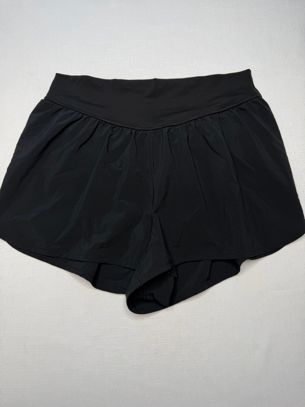 Aerie OFFLINE Black Real Me Crossover Flowy Shorts (Large)